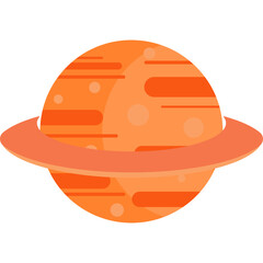 Orange Planet with Rings Icon © Delmoriana Smith