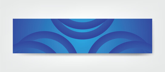 Obraz premium Blue Abstract Geometric Wave LinkedIn Profile Cover Banner Template