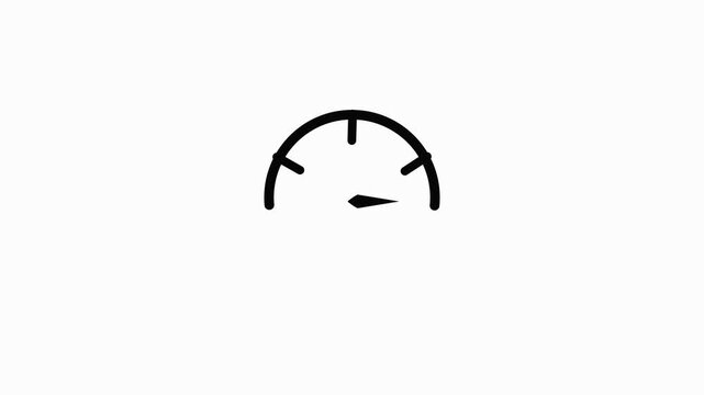 Animated meter dial icon. Tool for precise measuring line animation. Effective controller and indicator. 
