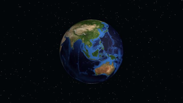Earth Zoom Animation Focusing on Kirkuk Iraq with Population Data Display