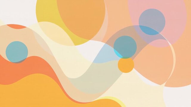 Lively Geometric Wave Designs Infused With Soft Pastel Gradients Generating Relaxing Contemporary Backdrops