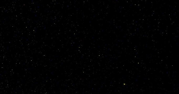 Space and stars, imitation. Twinkling of color pointed stars. Smooth rotation. Use for background and texture.
