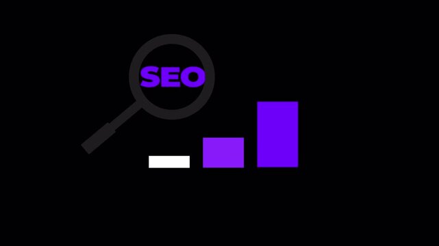 Animated Magnifying Glass Analyzing SEO Rank