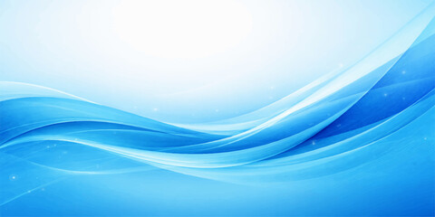 Fototapeta premium An abstract blue wave background featuring a dynamic flow of smooth digital lines and artistic curves in a modern motion design pattern