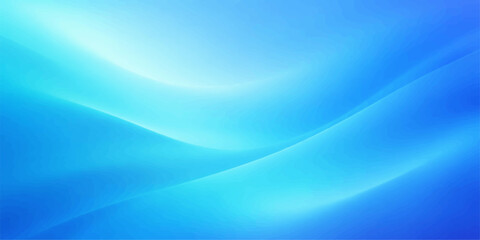 Fototapeta premium Smooth flowing blue silk waves create a soft abstract background with a digital fractal design and light motion curves for a modern wallpaper texture
