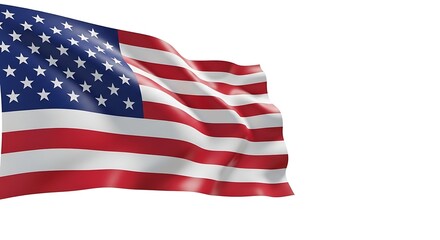 Obraz premium American independence day celebration with waving united states flag