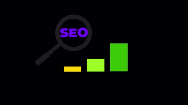 SEO Analysis with Growing Bar Chart Animation