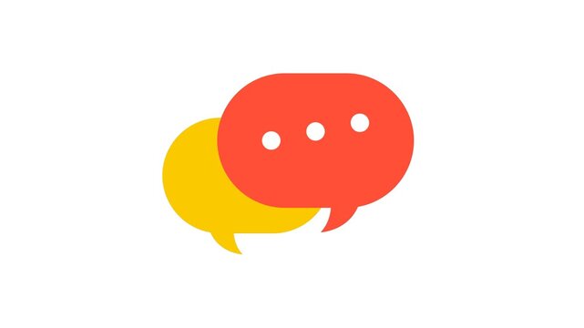 Typing chat message in speech bubbles icon