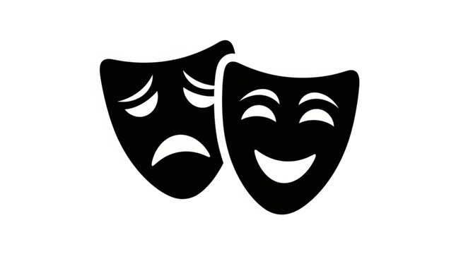 Comedy and Tragedy Masks - A Symbolic Representation of Human Emotions.