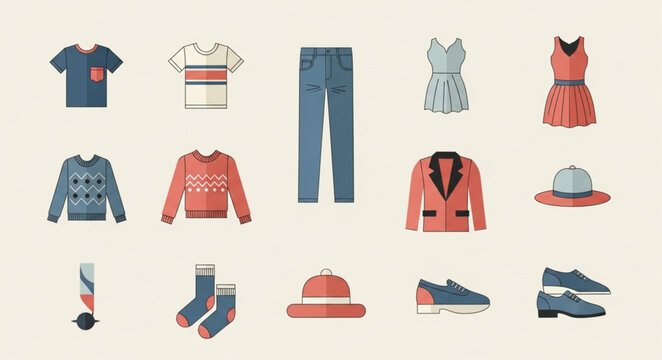 Collection of assorted clothing items for various occasions.