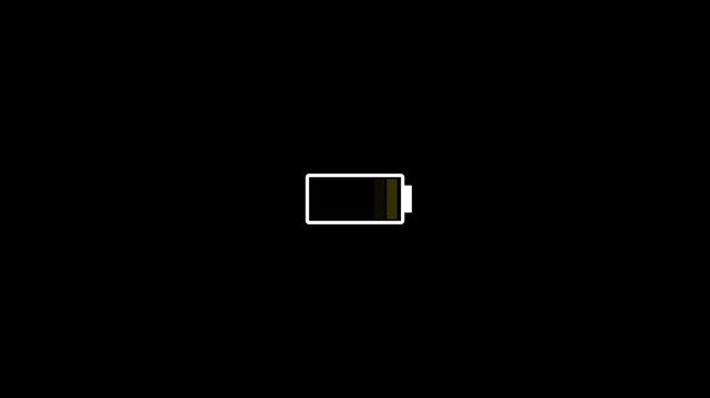 Battery level indicator charging full capacity power energy status symbol