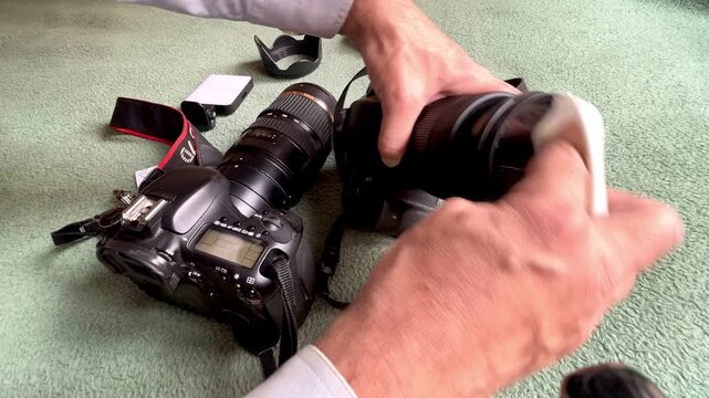 limpiando c&aacute;mara de fotos y mantenimiento time lapse