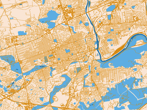 Simplified city layout of Allentown, Pennsylvania