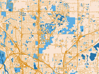 Fototapeta premium City layout map of Blaine, Minnesota