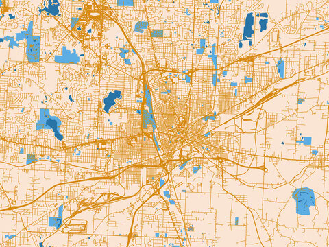 City map poster &mdash; Canton, Ohio