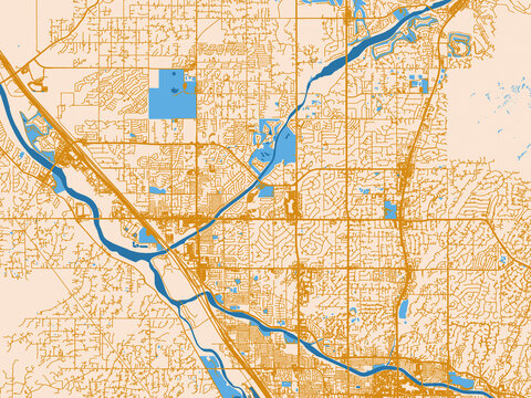 Urban cartographic illustration &mdash; Casas Adobes, Arizona