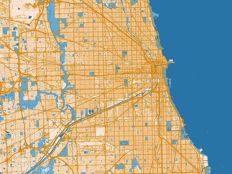 City layout map &ndash; Chicago (Illinois)