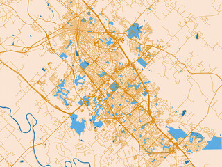 Fototapeta premium City map poster — College Station, Texas