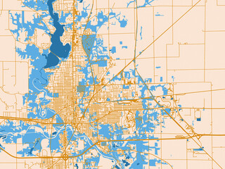 Naklejka premium City map background — Dnavill, Illinois