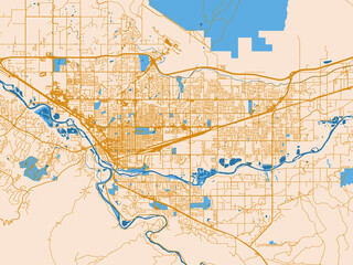 Fototapeta premium Cartographic street layout — Grand Junction, Colorado