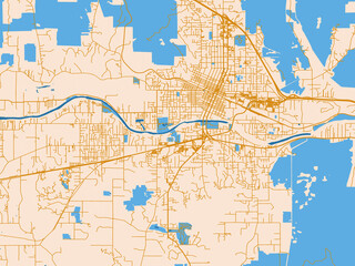 Naklejka premium Grants pass Oregon city map poster