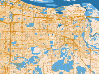 Naklejka premium Infographic city map of Gresham, Oregon