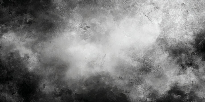 Abstract dark grunge background featuring a moody storm cloudscape with gray mist and motion textures under a black night sky