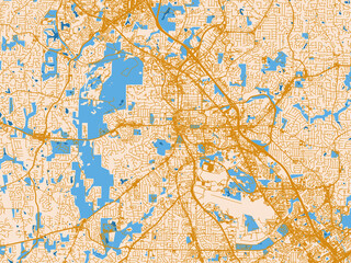 Fototapeta premium City grid layout map — Marietta, Georgia