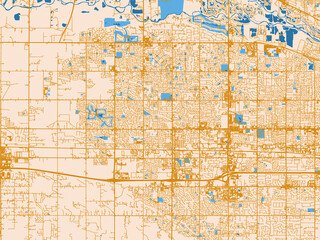 Fototapeta premium Cartographic street layout — Meridian, Idaho