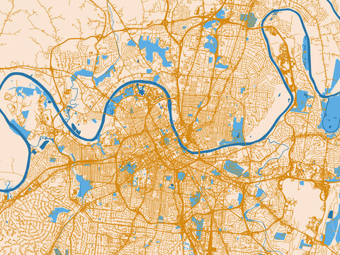 Urban map poster &mdash; Nashville, Tennessee