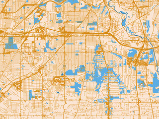 Fototapeta premium Parma, Ohio – city map