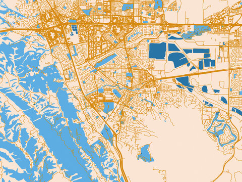 Urban map of Pleasanton, California