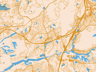 Fototapeta premium City layout map of Rancho Penasquitos, California