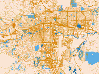 Fototapeta premium Reno – street map, Nevada
