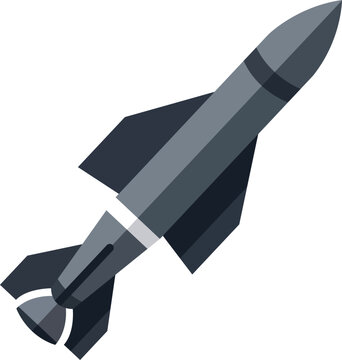 Stylized rocket vector illustration with clean lines and fins, perfect for aerospace, space exploration, science, and educational design projects.