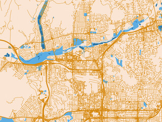 Naklejka premium City map poster of Santee, California