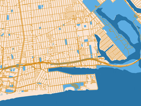 Urban map poster &mdash; Sheepshead Bay, New York