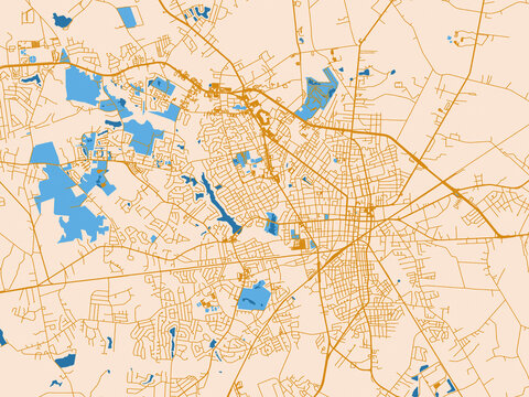 Geographic city layout of Sumter, South Carolina