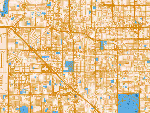 Road network map of Westminster, California