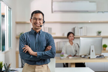 Fototapeta premium Confident customer service representative in office