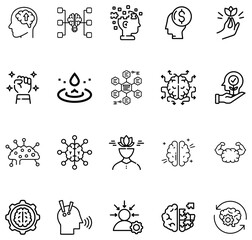Fototapeta premium Collection of Line Representing Brain Function Ideas Growth and Innovation mind