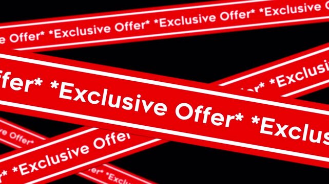 Dynamic Exclusive Offer Message on Red Ribbons