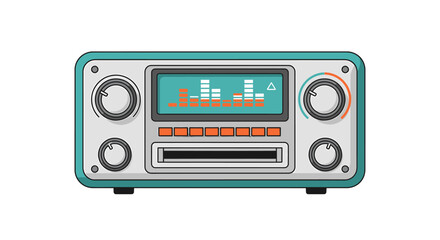 Fototapeta premium Vintage retro style radio receiver.