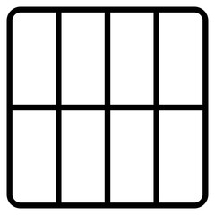 Fototapeta premium Curtain Wall line icon