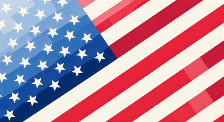Fototapeta premium Memorial day tribute honoring fallen heroes under american flag