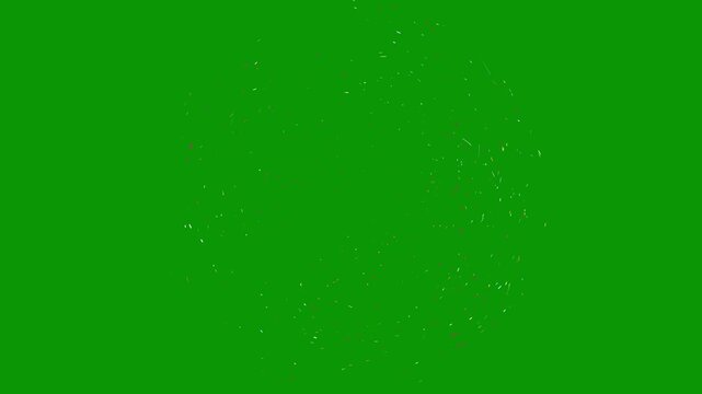 3D Confetti Burst Animation expolsion for Green Screen Background; Colorful Celebration Particles for Gaming Win, Livestream Alert, Product Launch and Special Event Promo