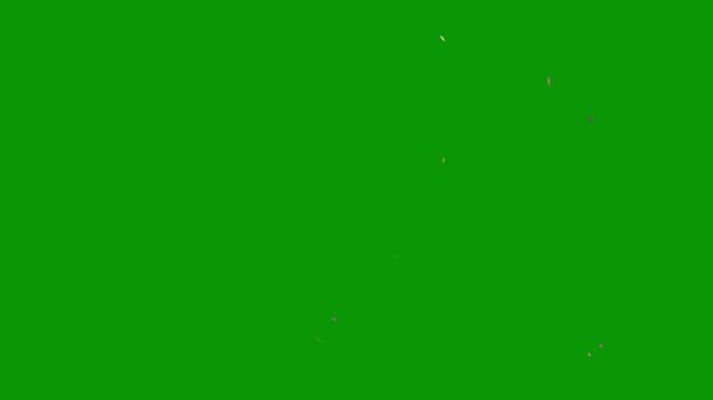 3D Confetti Burst Animation expolsion for Green Screen Background; Colorful Celebration Particles for Gaming Win, Livestream Alert, Product Launch and Special Event Promo