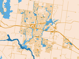Naklejka premium Melton street network map — Australia