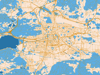 Fototapeta premium Klagenfurt – street map, Austria