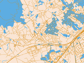 Fototapeta premium City layout map of Leonding, Austria